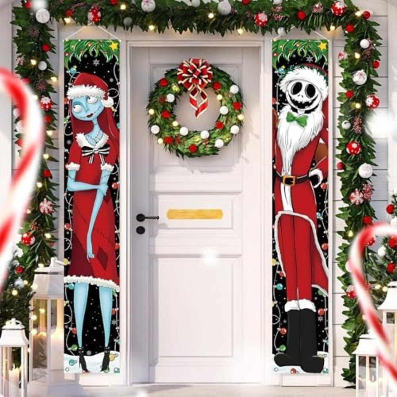 Christmas Decorations Outdoor Merry Christmas Front Porch Door Sign Banner(Multicolor)71"L x 12"W